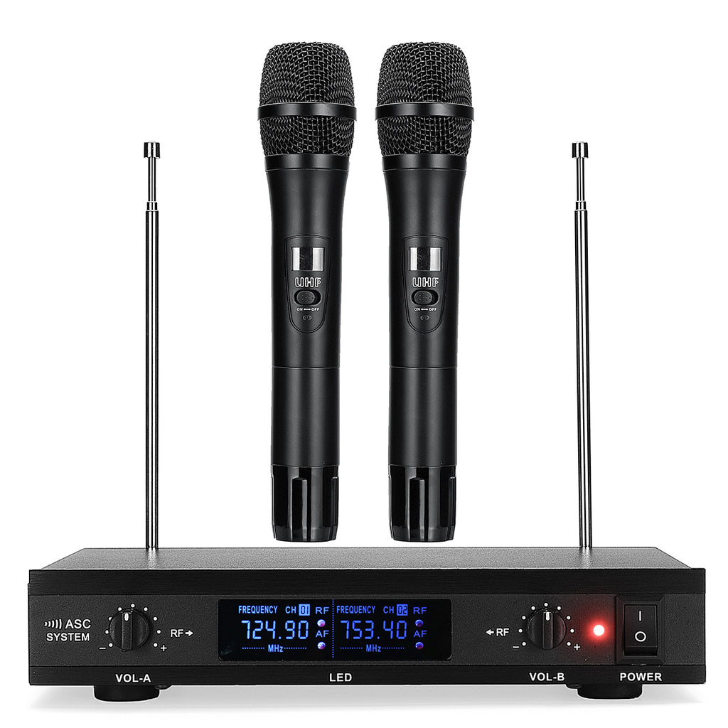 Wireless Karaoke Microphone System Dual Handheld